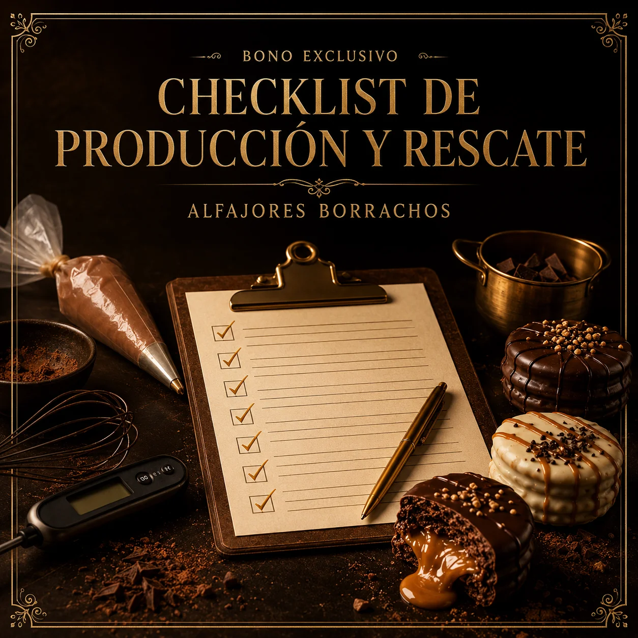 Portada del Checklist de Producción y Rescate de alfajores borrachos