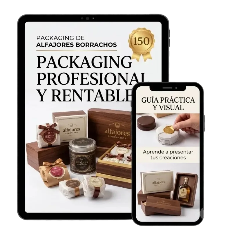 Mockup en tablet y celular de la guía Packaging Profesional y Rentable